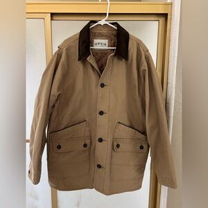 Orvis Men's Tan Field Jacket with Brown Accents